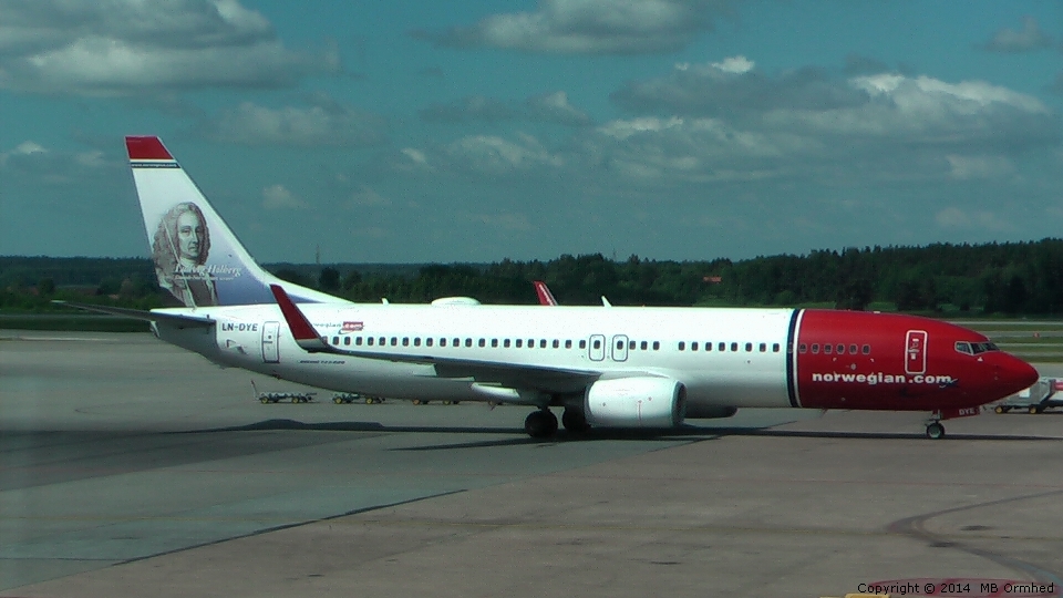 Ett av Norwegians flygplan